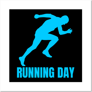 Running day motivational design Posters and Art